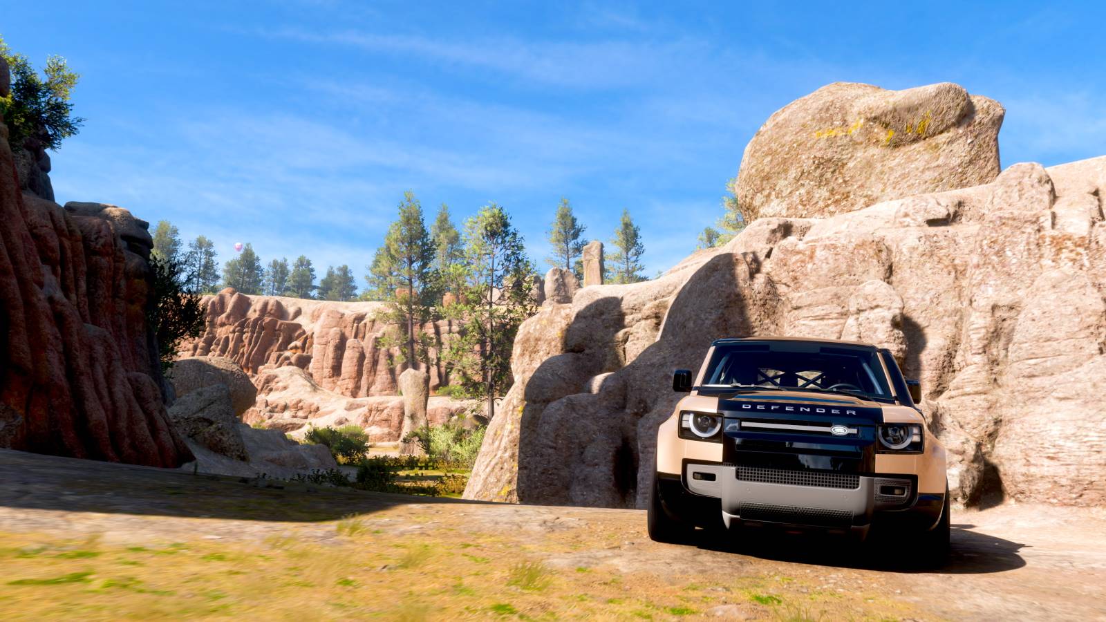 Forza Horizon 5 2020 Defender Land Rover in a sunny De Las Ranas