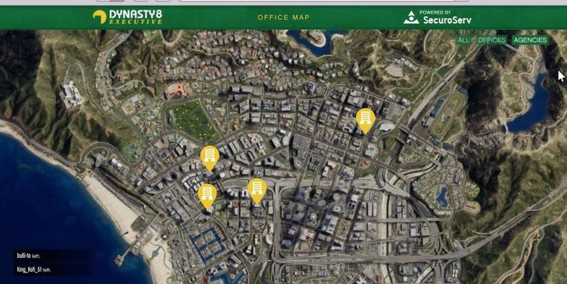 GTA Online Agency Viewing Webpage