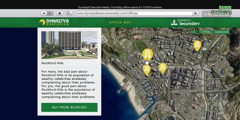GTA Online Rockford Hills Agency Location