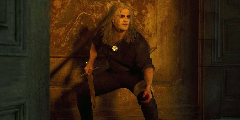 Geralt fights the bruxa in The Witcher