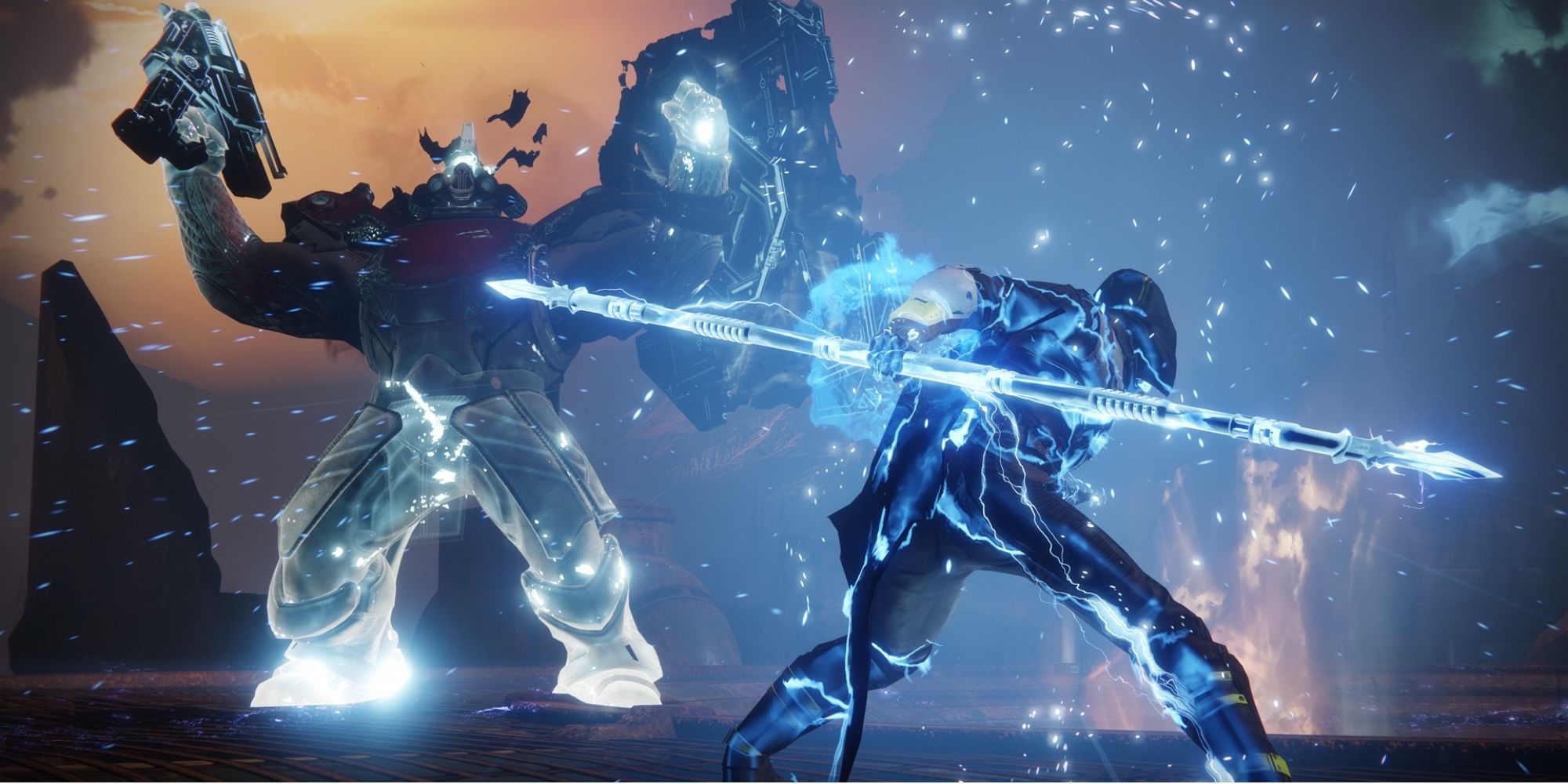 Great PvE Games - Destiny 2 - Player fights enemies with melee weapons