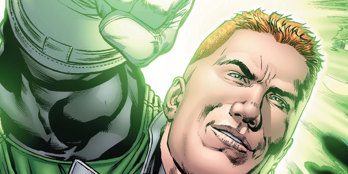 Guy Gardner Green Lantern flying in the sky