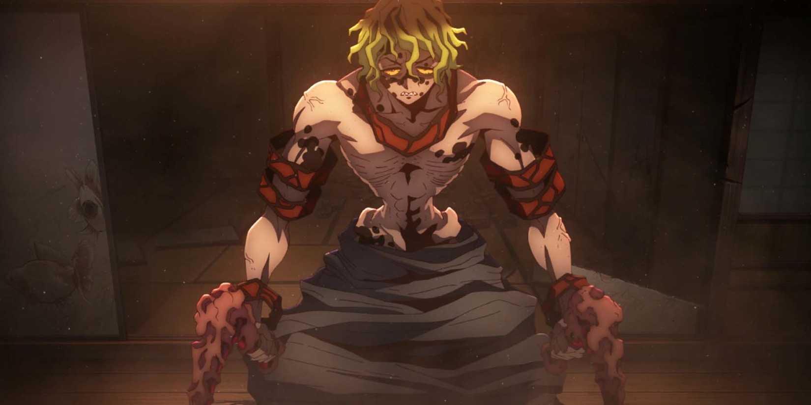 Gyutaro the demon sitting