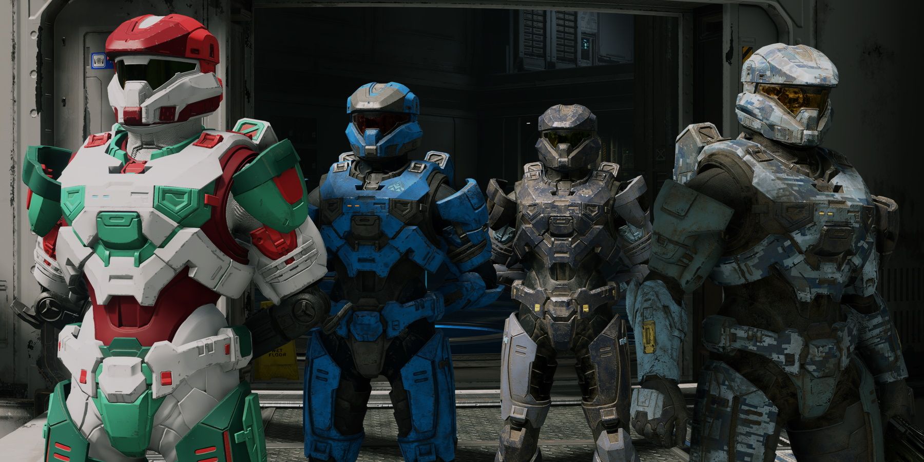 Halo Infinite four multiplayer spartans before match