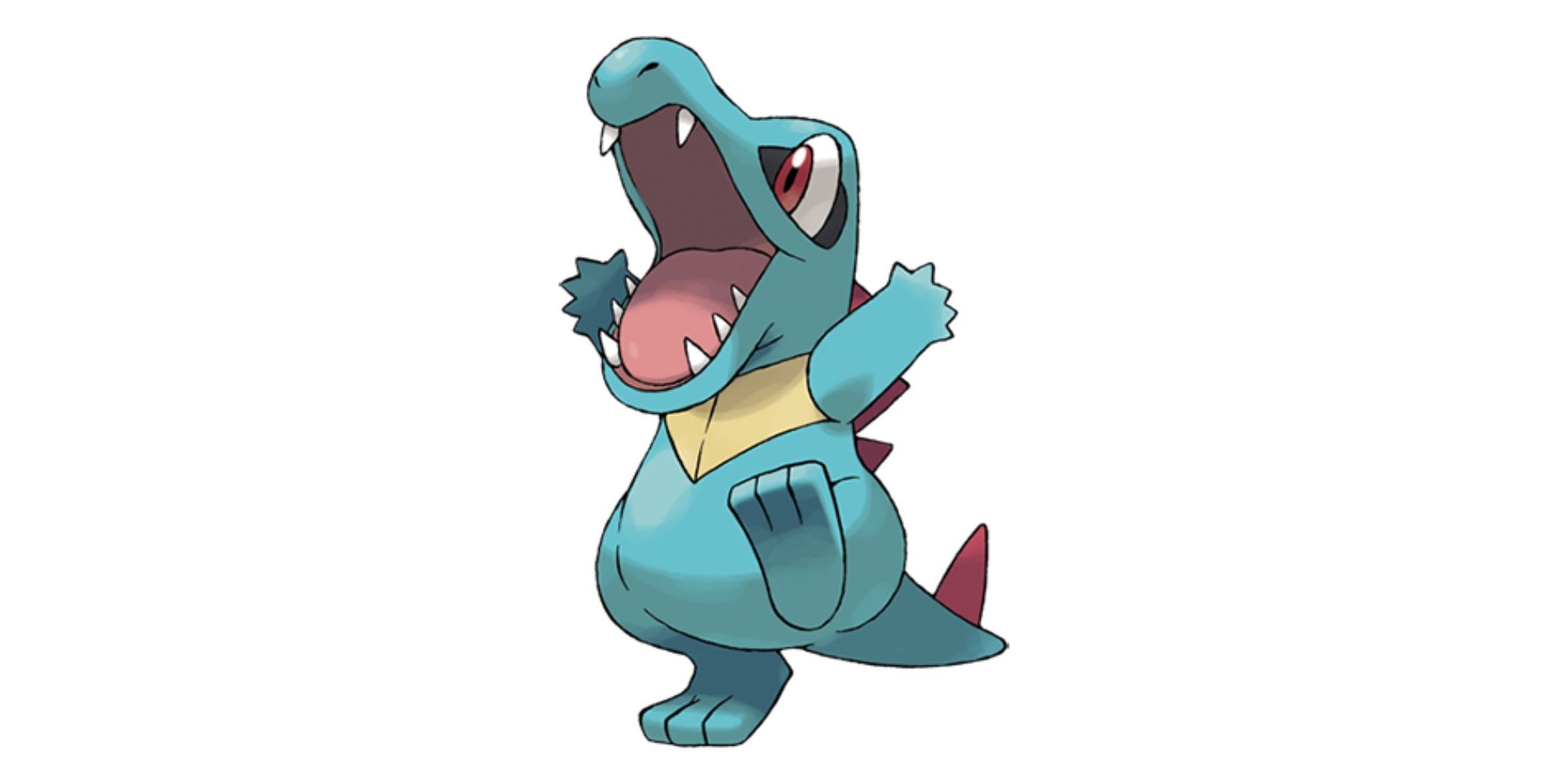 Hard to Find Pokémon in Pokémon GO - Totodile - Water-type Pokémon smiles at people