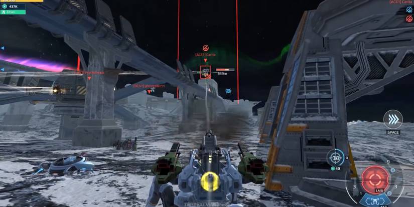 Heavy Weapons in War Robots - Kang Dae - Player blasts enemy