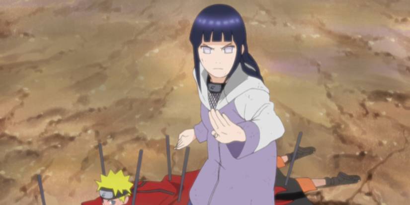 Hinata protecting Naruto