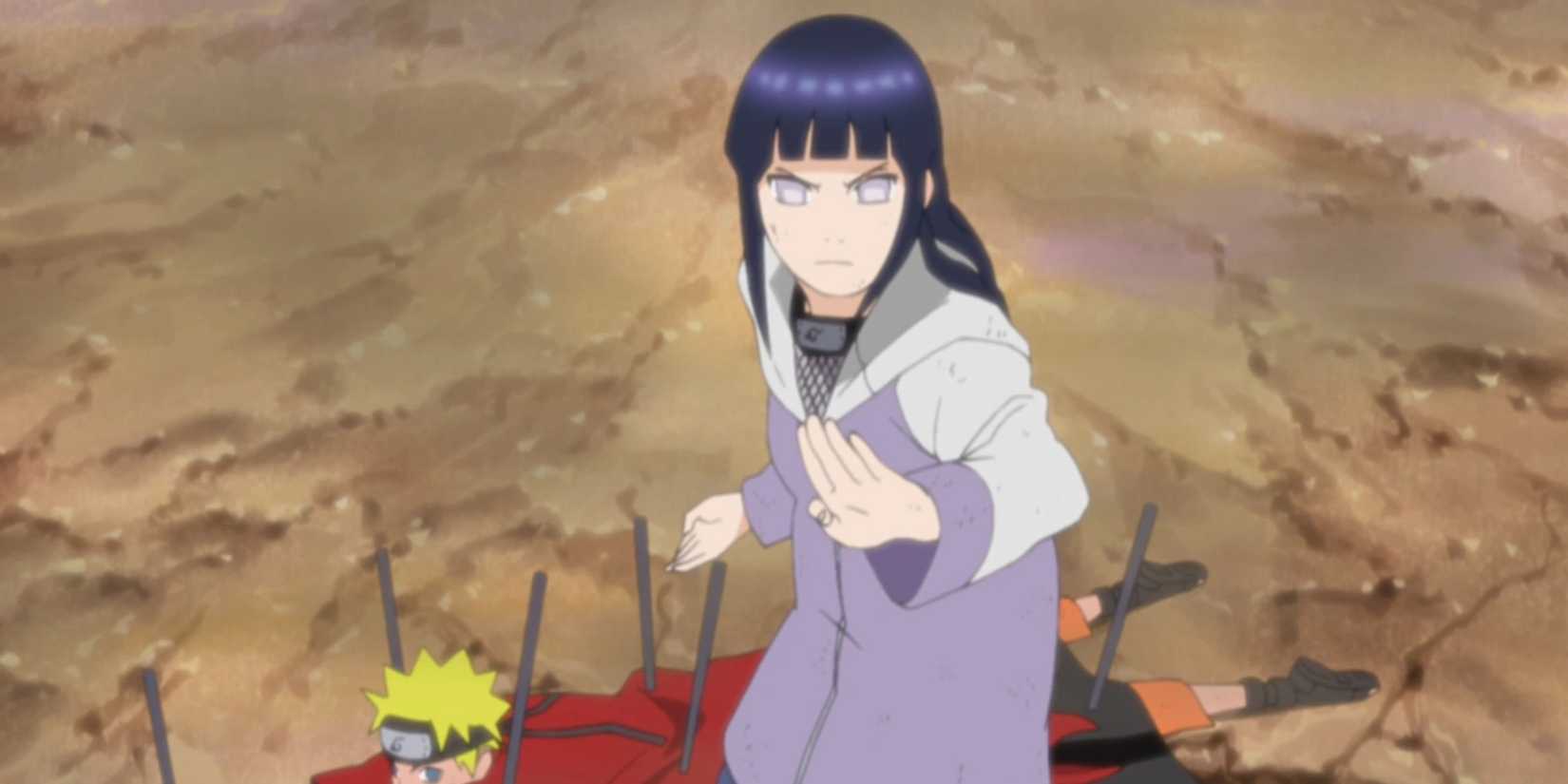 Hinata protecting Naruto