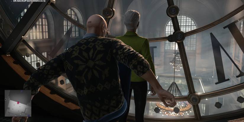 The defenestration of Athena Savalas by Agent 47 during the New York Golden Handshake mission