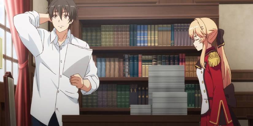 How A Realist Hero Rebuilt The Kingdom - Kazuya And Liscia Talking Together