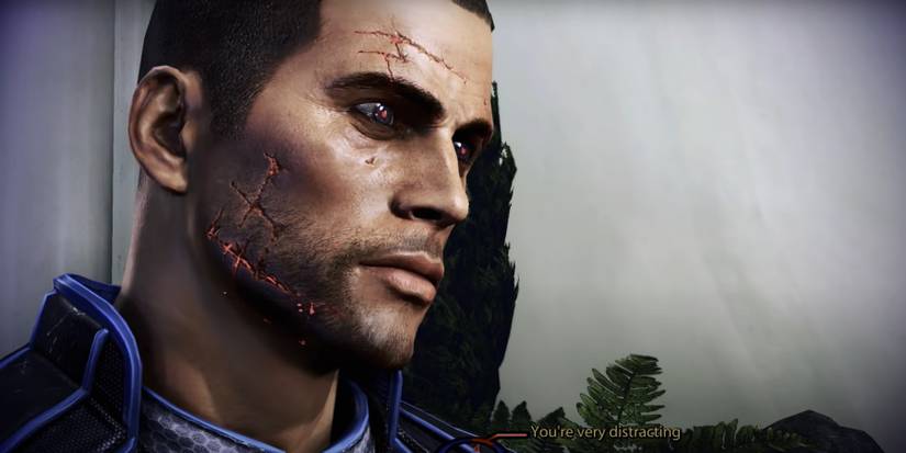 Renegade Male Shepard talking with Ashley on the Citadel in Mass Effect 3