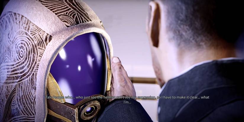 Tali and Male Shepard before suicide mission in Mass Effect 2