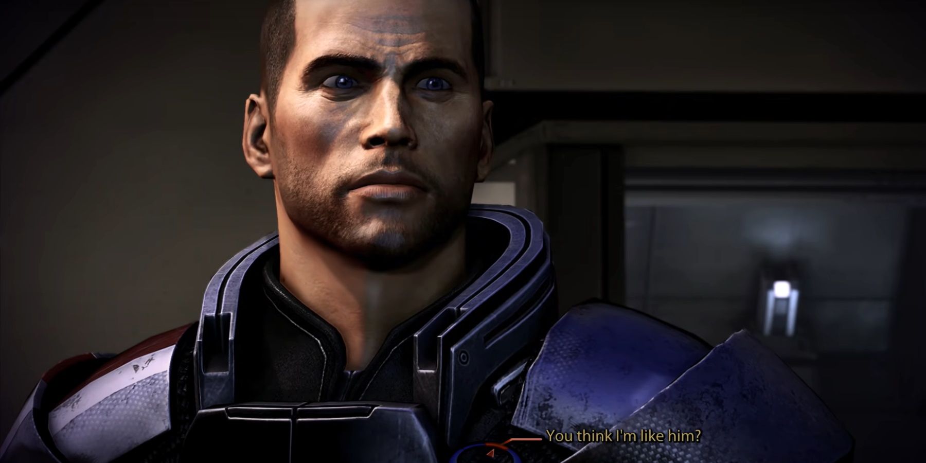 Male Shepard talking to Ashley during Mars mission in Mass Effect 3