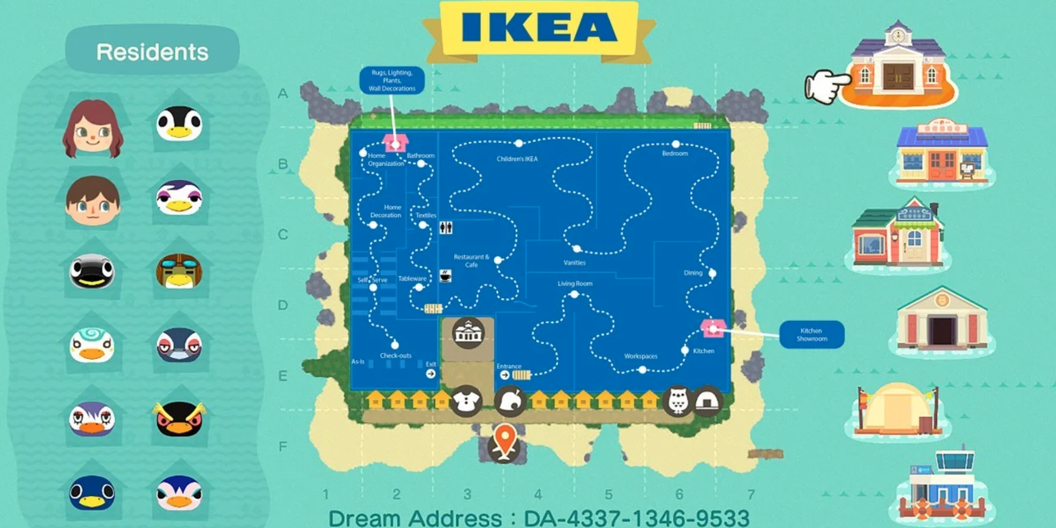 IKEA themed Animal Crossing Map