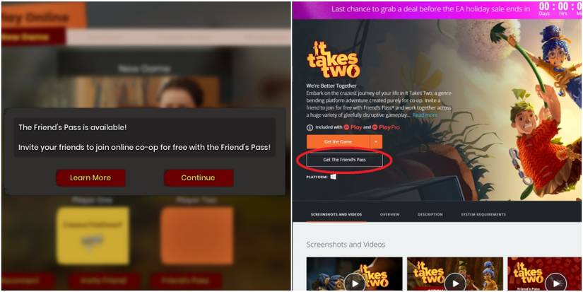 It Takes Two Friend Pass Tutorial