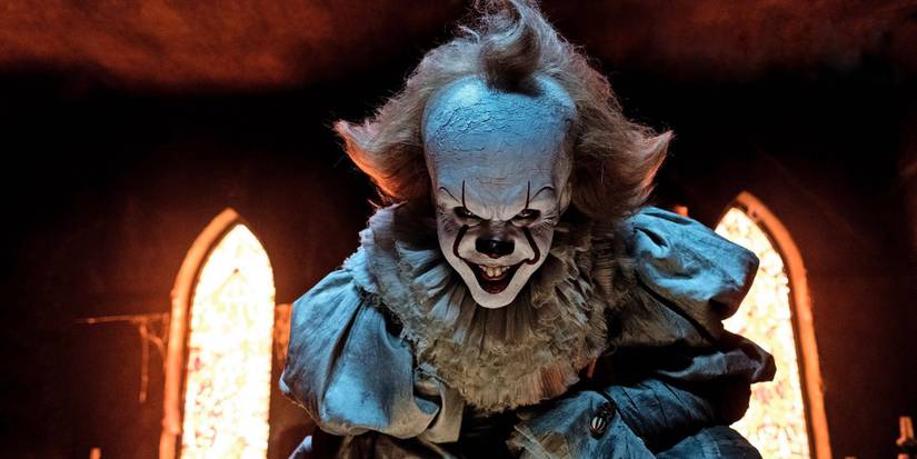 Closeup of Pennywise from It