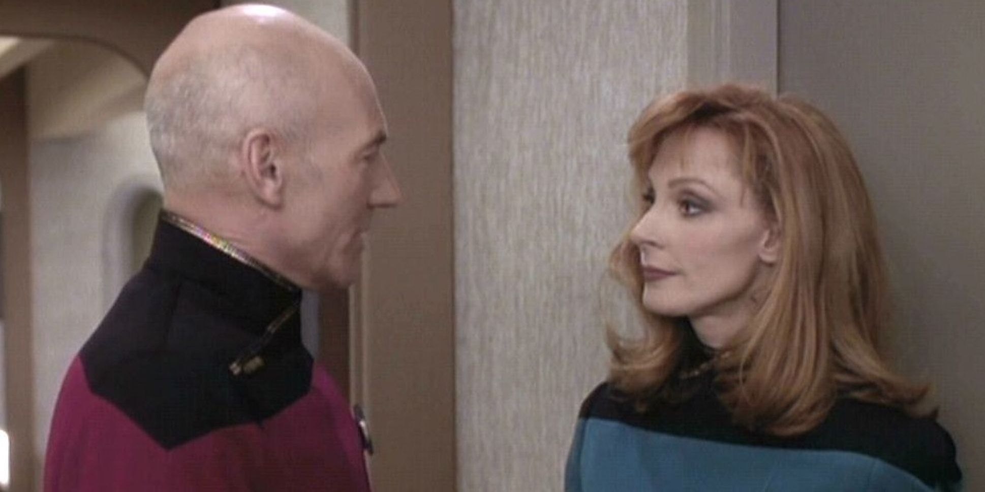 Jean-Luc Picard and Beverly Crusher