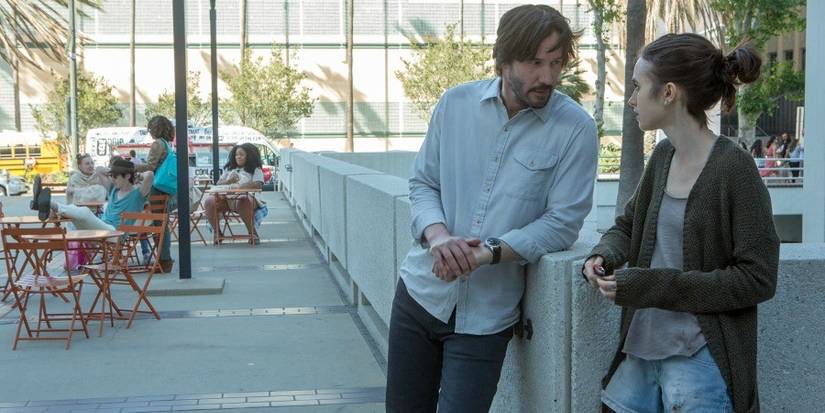 Keanu Reeves and Lily Collins in To the Bone