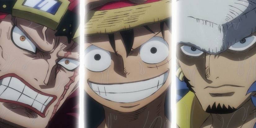 Law Luffy Kid together in Wano