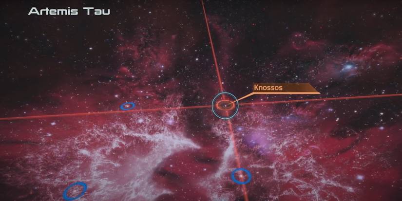 Artemis Tau cluster pointing at Knossos Mass Effect 1