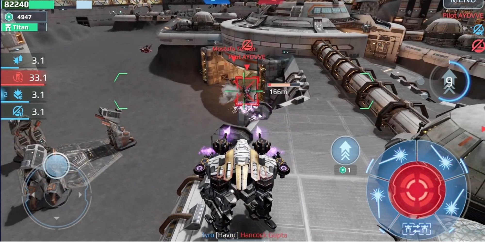 Light Weapons in War Robots - Magnetar - Player destroys opponent at mid-range