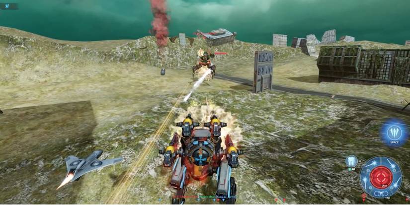 Light Weapons in War Robots - Magnum - Player shoots enemy at close-range