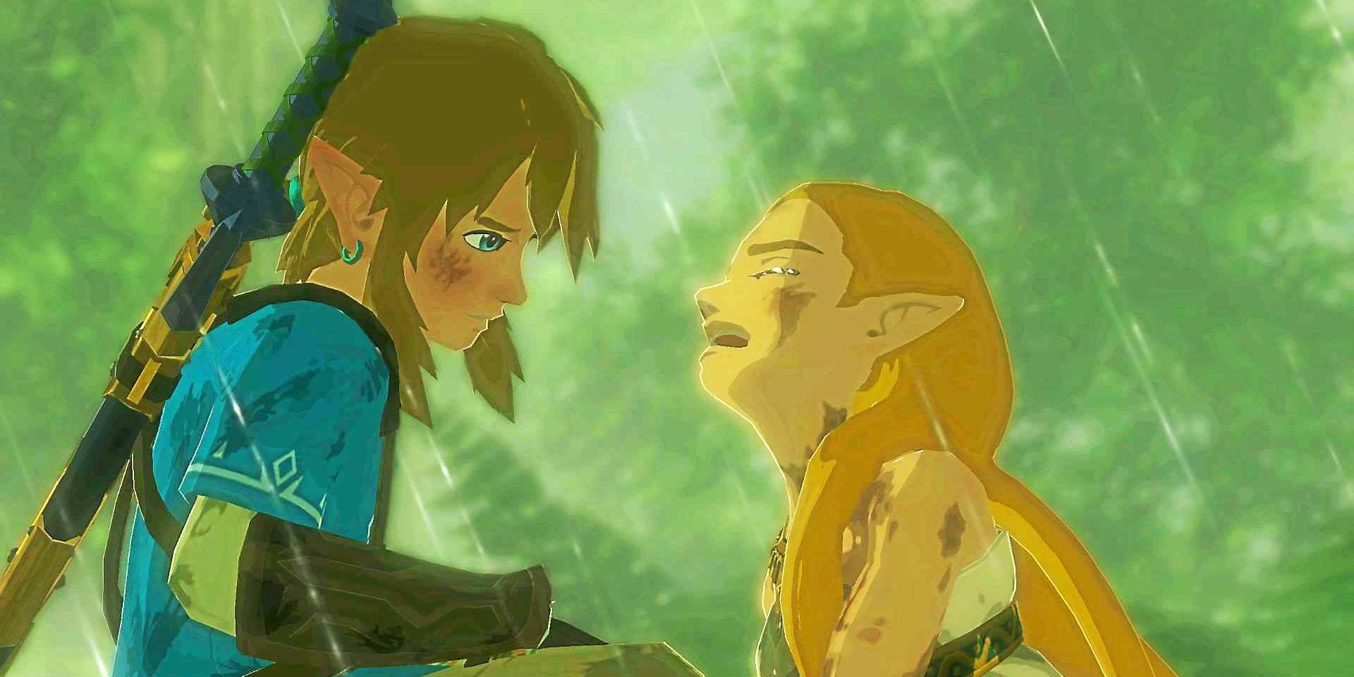 Link and Zelda in The Legend of Zelda: Breath of the Wild