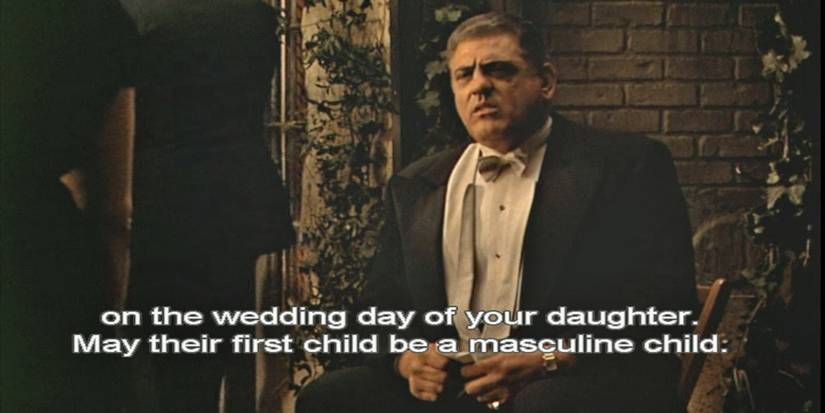 Luca Brasi, The Godfather, rehearsing his lines