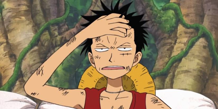 One Piece Luffy imitates Zoro