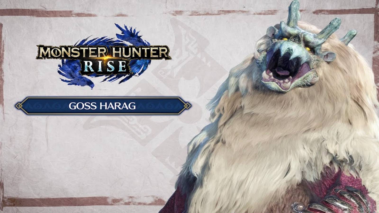 MH RISE GOSS HARAG Monster