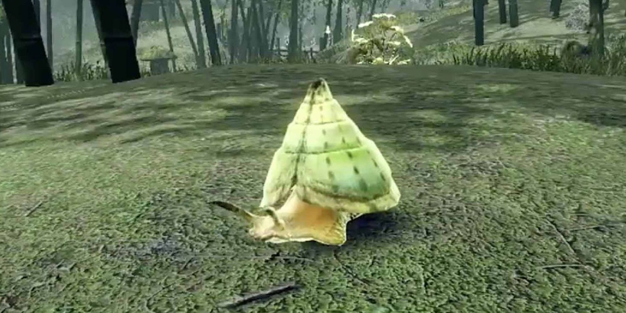 A snail-like Endemic Life creature in Monster Hunter Rise