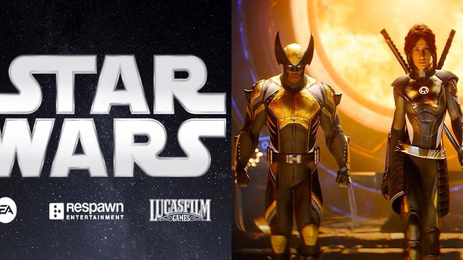 Wolverine and the Marvel's Midnight Suns protagonist next to the Star Wars logo