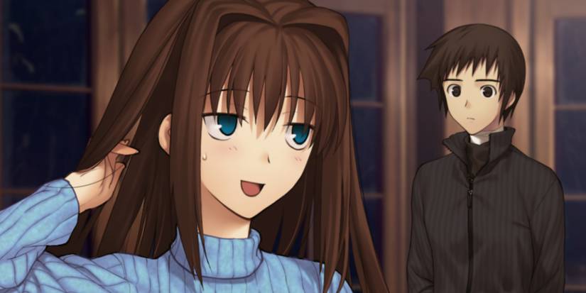 Mahoyo - Aoko looking either smug or nervous.