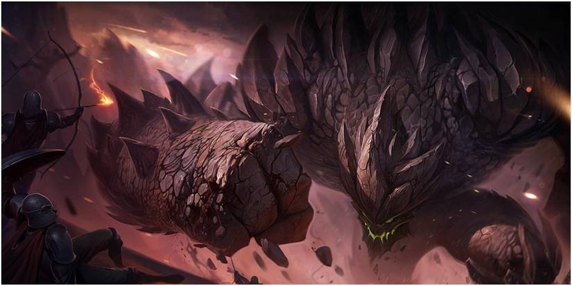 Malphite Charging Towards Enemies