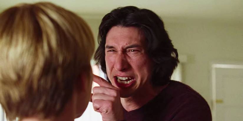 Charlie, played by Adam Driver, yells at Scarlett Johansson's character during a fight in Marriage Story
