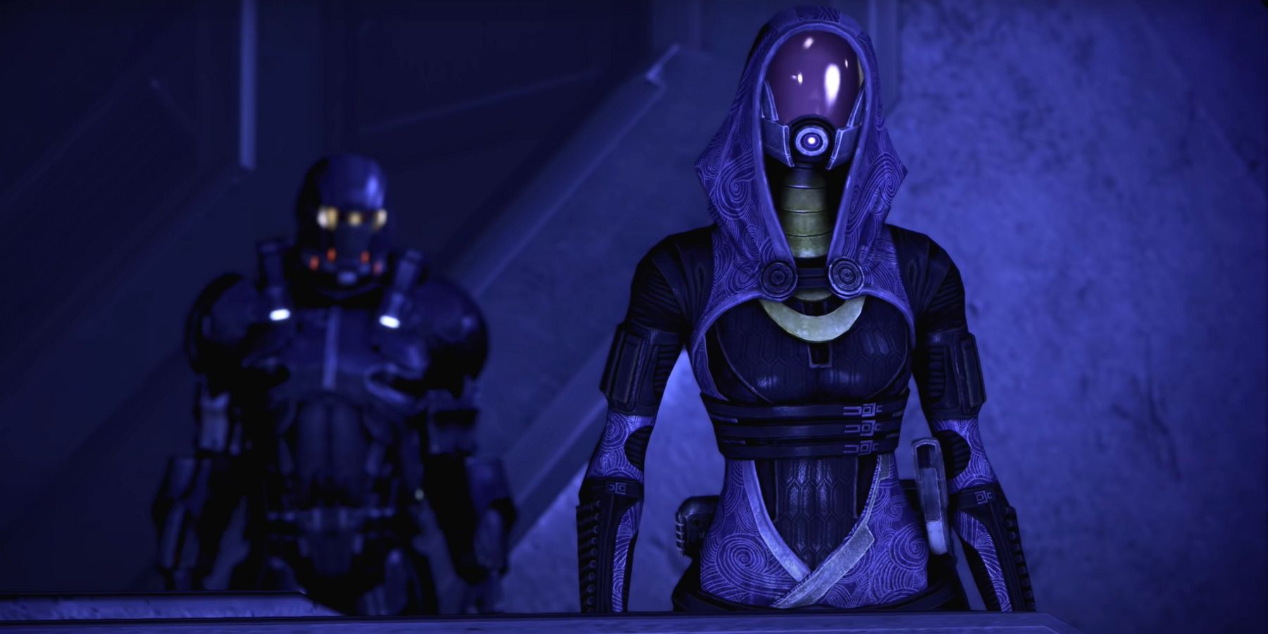 Tali and male Shepard in Mass Effect 3