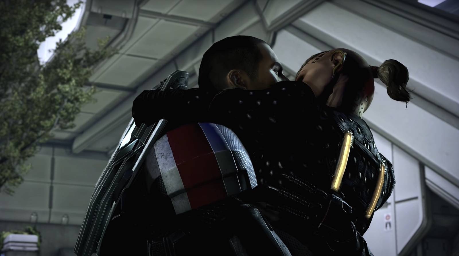 Mass Effect 3 Male Shepard and Jack kissing