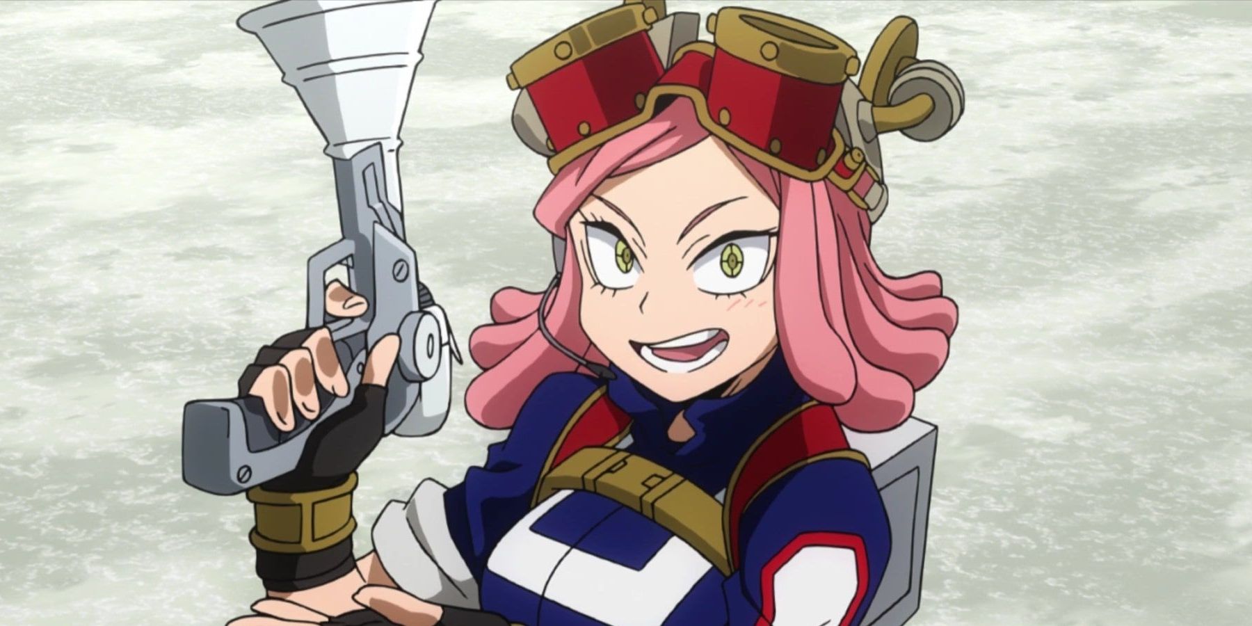 Mei Hatsume with her invention