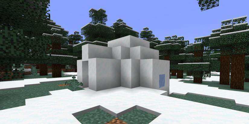 Minecraft Igloo In A Taiga Forest