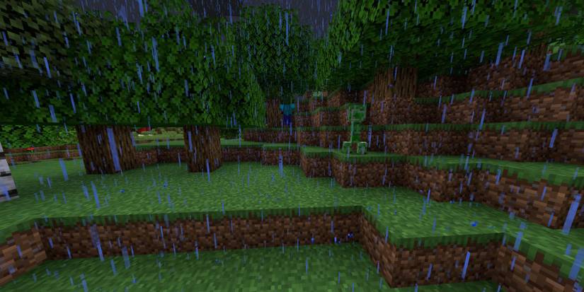 Minecraft Mobs During Thunderstorm