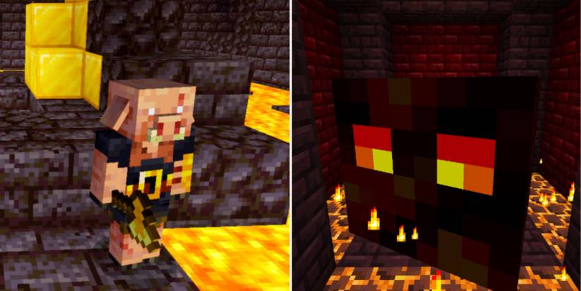 Minecraft Piglin Brute And Magma Cube