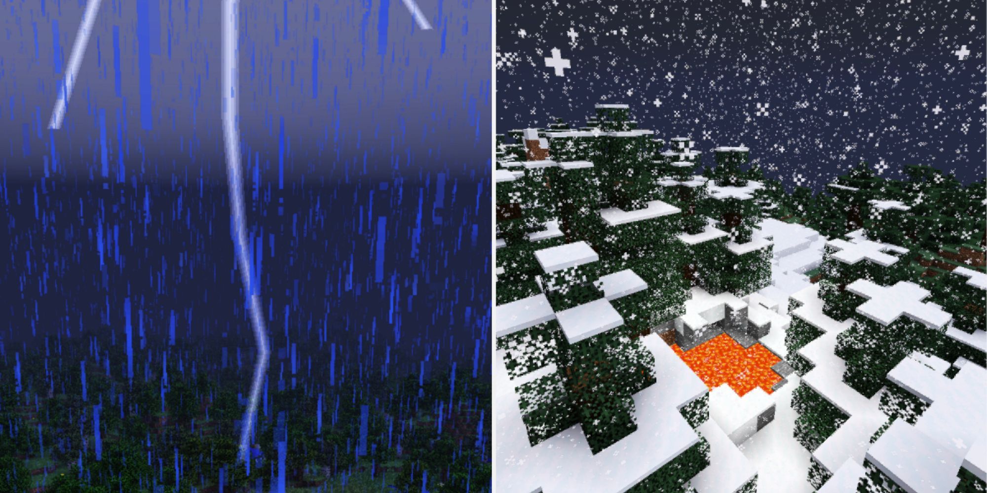 Minecraft Thunder, Lightning And Snowfall