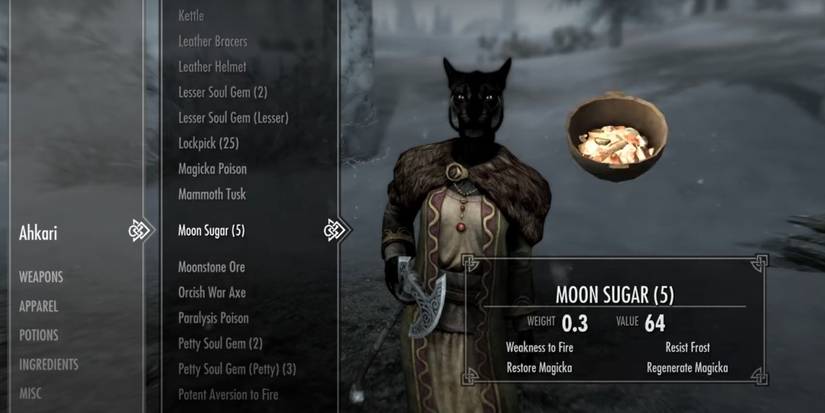 Buying from merchant menu Skyrim