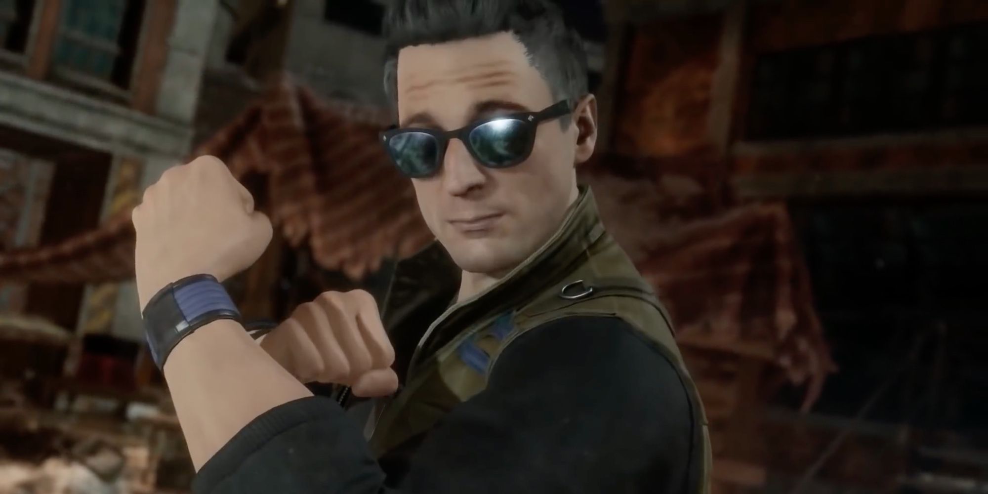 Mortal Kombat 11 - Johnny Cage - Player adapts a fighting stance