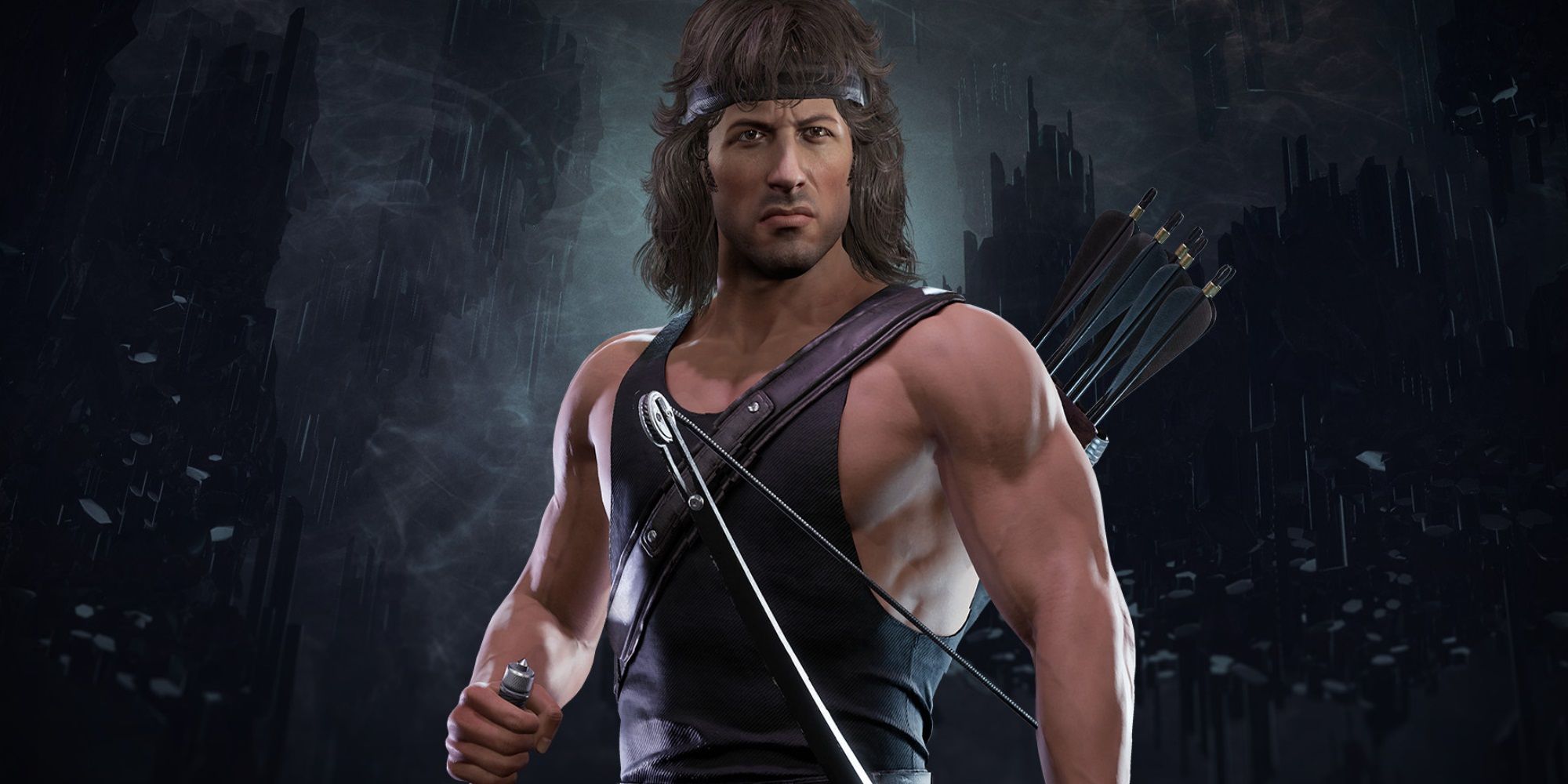 Mortal Kombat 11 - An image of the fighter Rambo.