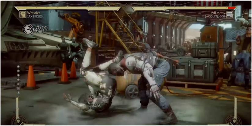 Mortal Kombat 11 Jax Grabbing And Throwing Jacqui To The Ground