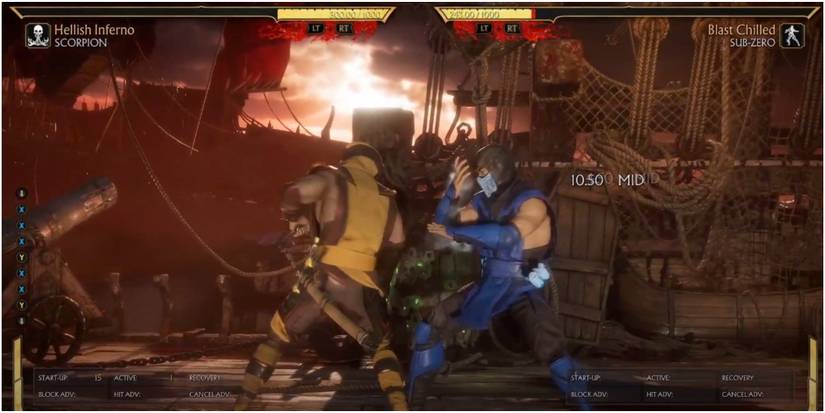Mortal Kombat 11 Sub Zero Blocking Scorpion's Attack