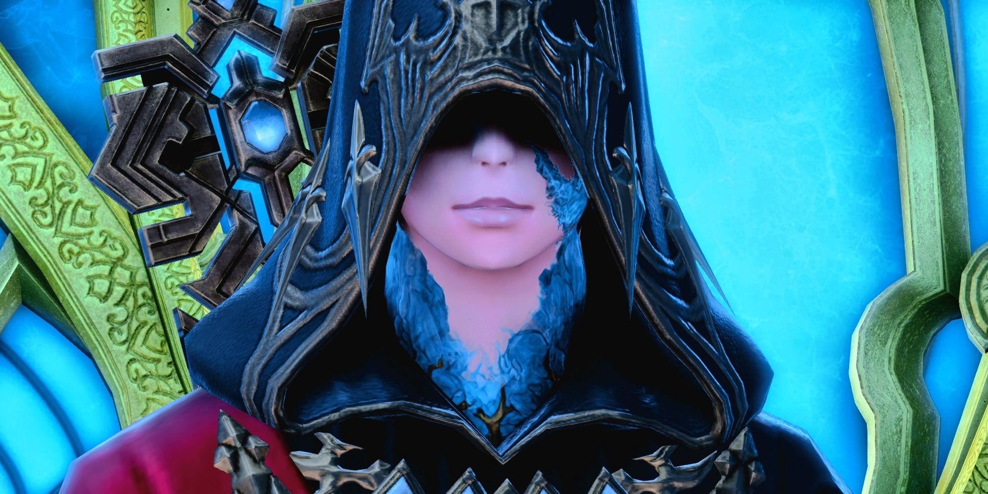Final Fantasy 14 mod The Crystal Exarch with enhanced features courtesy of the mod, ponders in the Crystal Tower.