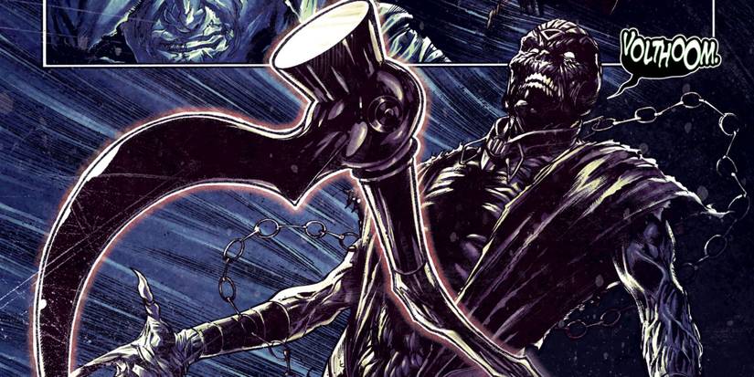 Nekron from DC Comics, holding his scythe