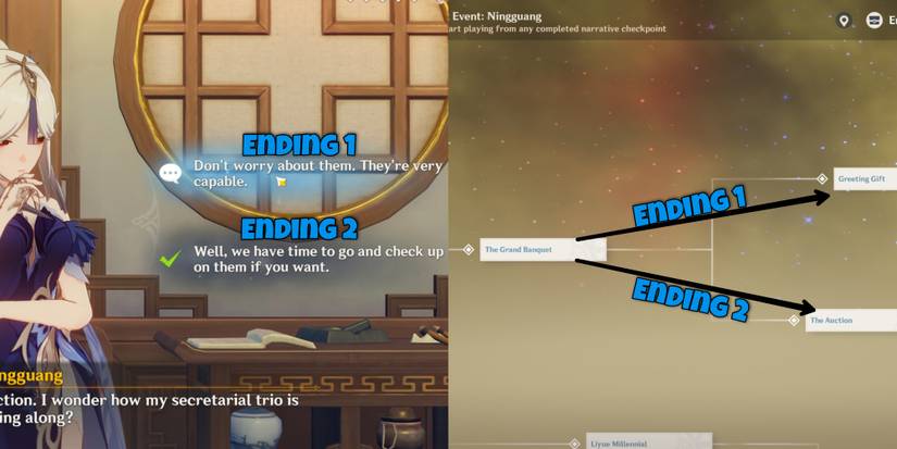 Ningguang Hangout ending 1 and 2
